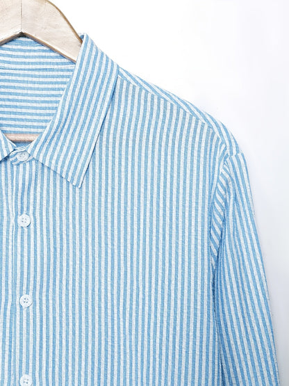 Wes | Camicia da Uomo a Righe a Maniche Lunghe