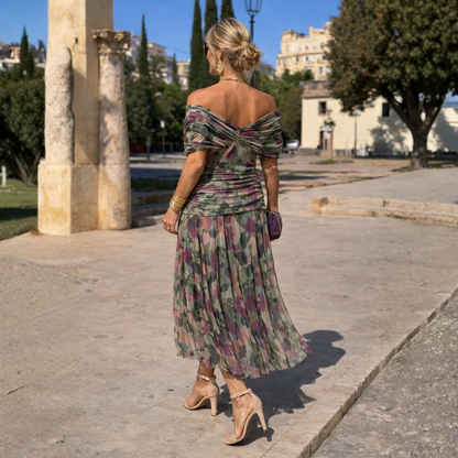Lidia | Abito lungo con spalle scoperte