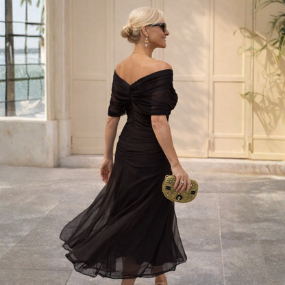 Lidia | Abito lungo con spalle scoperte