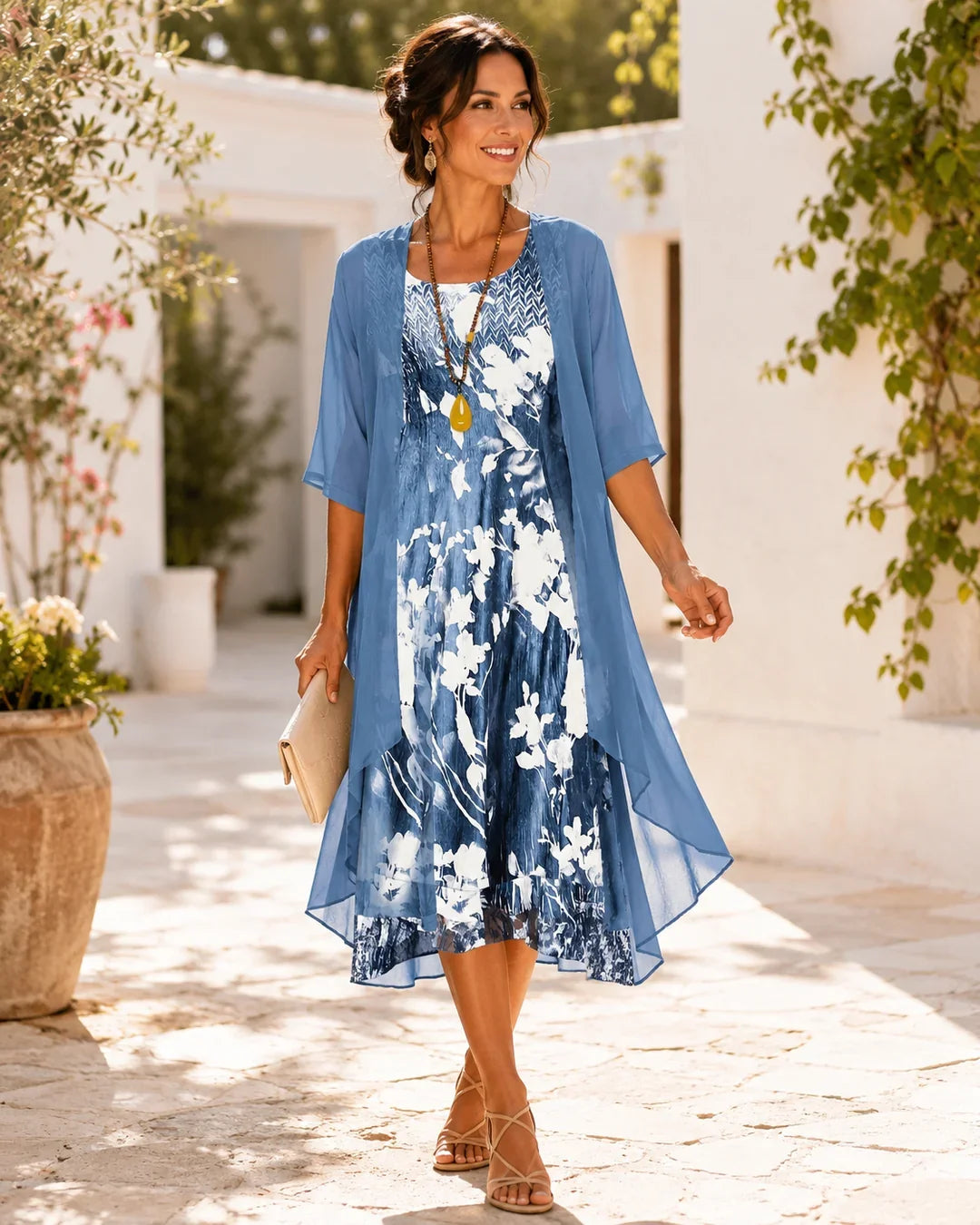 Clara | Abito Midi a Fiori