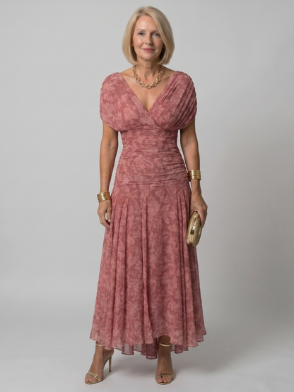 Calen™ Elegante Abito Midi Floreale