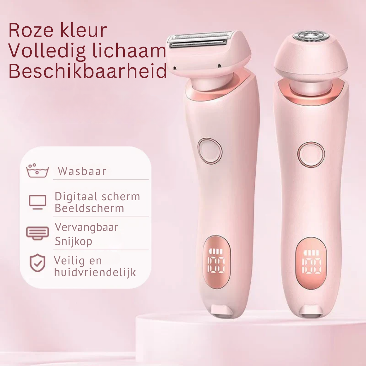Perla Lux™ | Rasoio Elettrico Donna 2-in-1 Senza Dolore