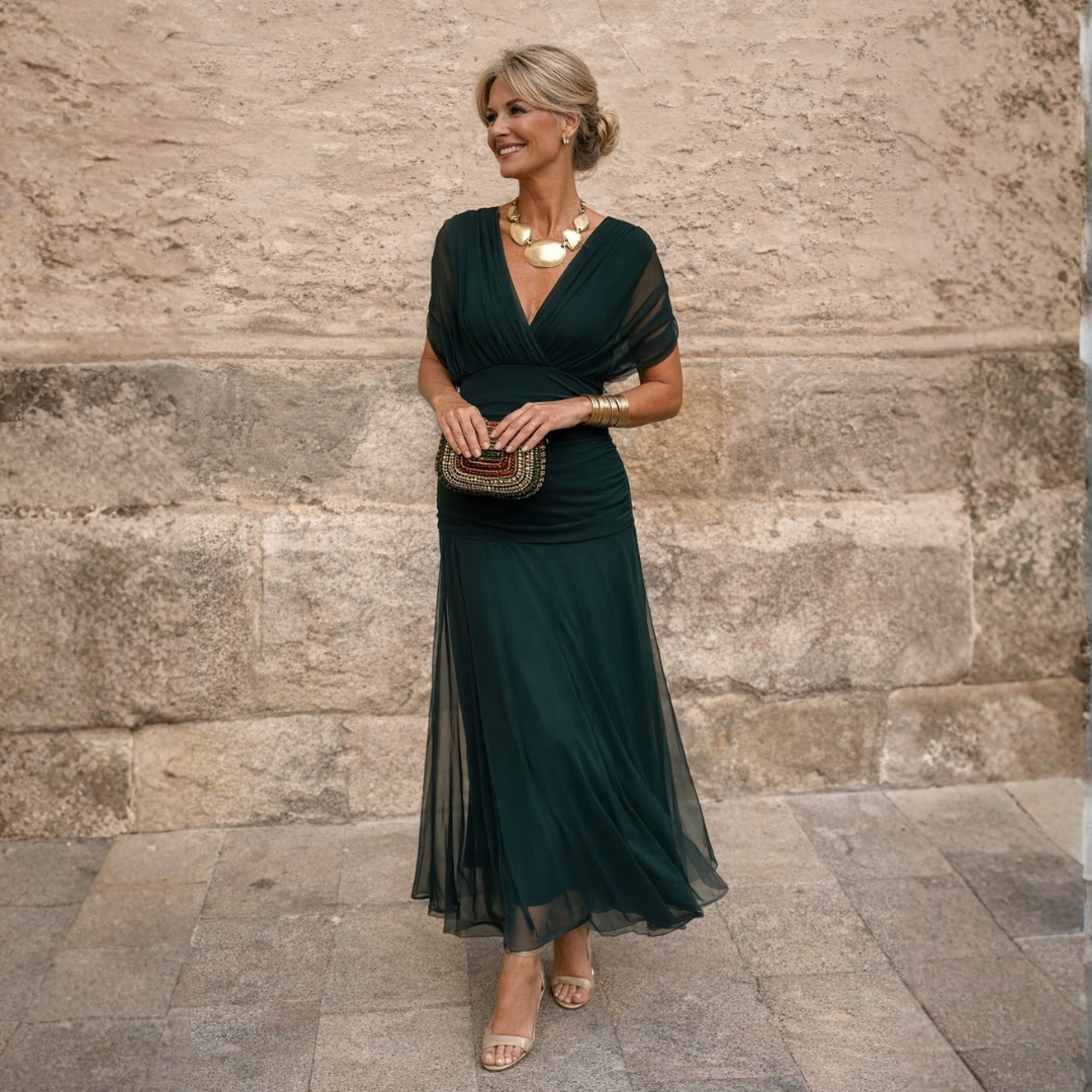 Lidia | Abito lungo con spalle scoperte