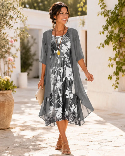 Clara | Abito Midi a Fiori