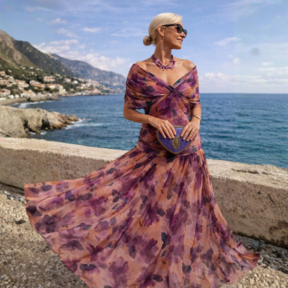 Lidia | Abito lungo con spalle scoperte