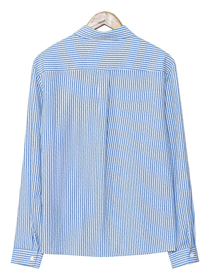 Wes | Camicia da Uomo a Righe a Maniche Lunghe