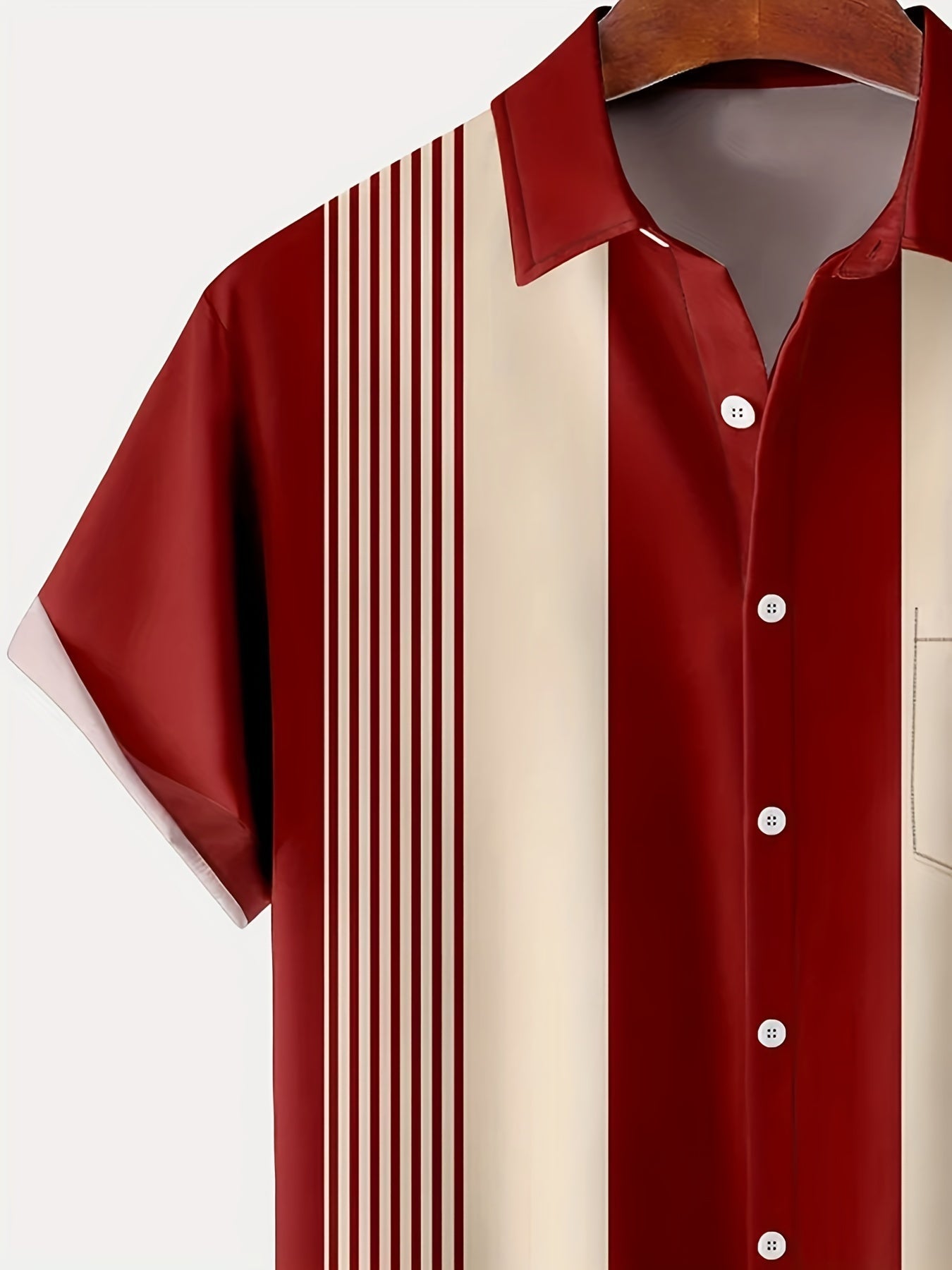 Holt | Camicia da uomo a manica corta stile bowling retrò