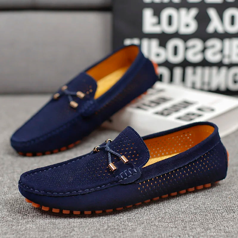 Loafer da uomo con dettaglio traforato e design slip-on