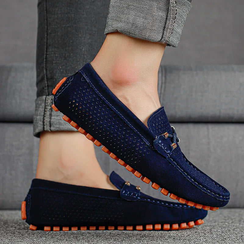 Loafer da uomo con dettaglio traforato e design slip-on