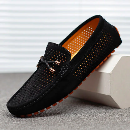 Loafer da uomo con dettaglio traforato e design slip-on