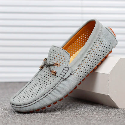 Loafer da uomo con dettaglio traforato e design slip-on