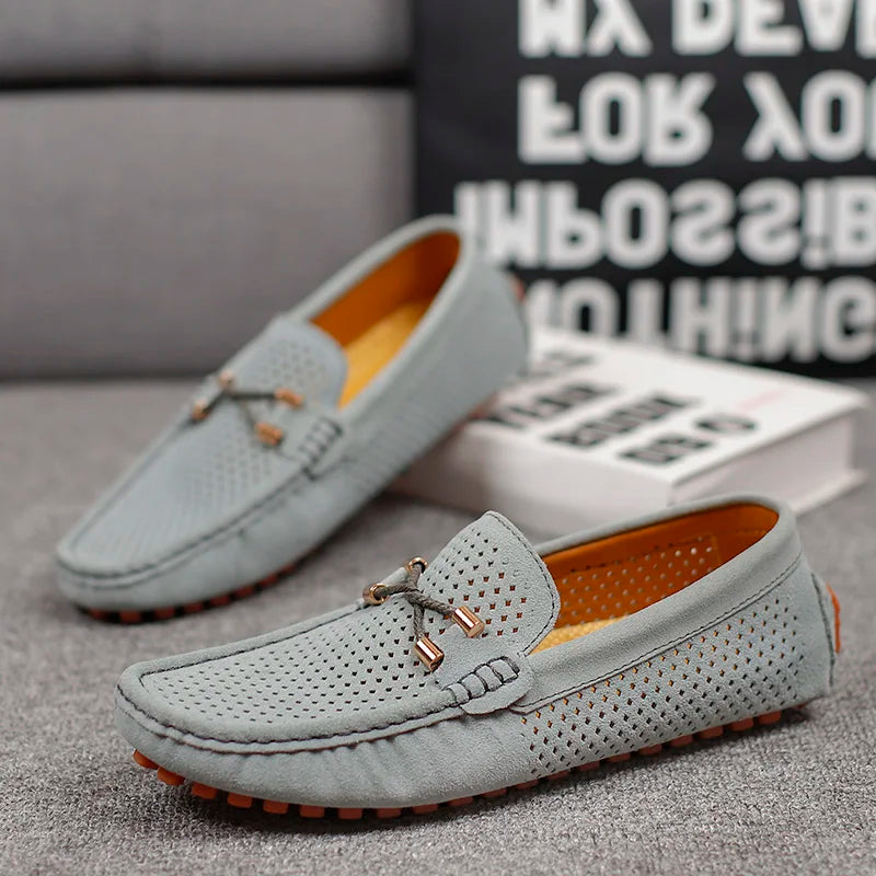 Loafer da uomo con dettaglio traforato e design slip-on