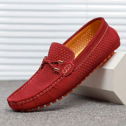 Loafer da uomo con dettaglio traforato e design slip-on