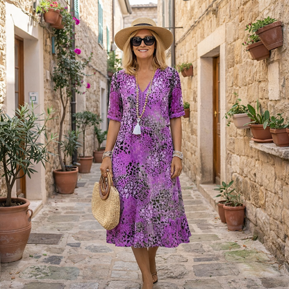 Rachele | Elegante Abito Midi Stampato