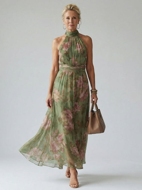 Mirelle™ Elegante Abito Floreale Con Collo Halter
