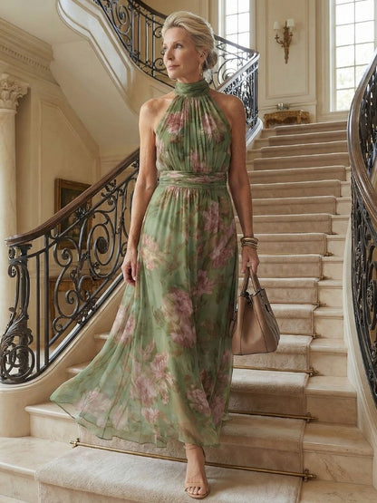 Mirelle™ Elegante Abito Floreale Con Collo Halter
