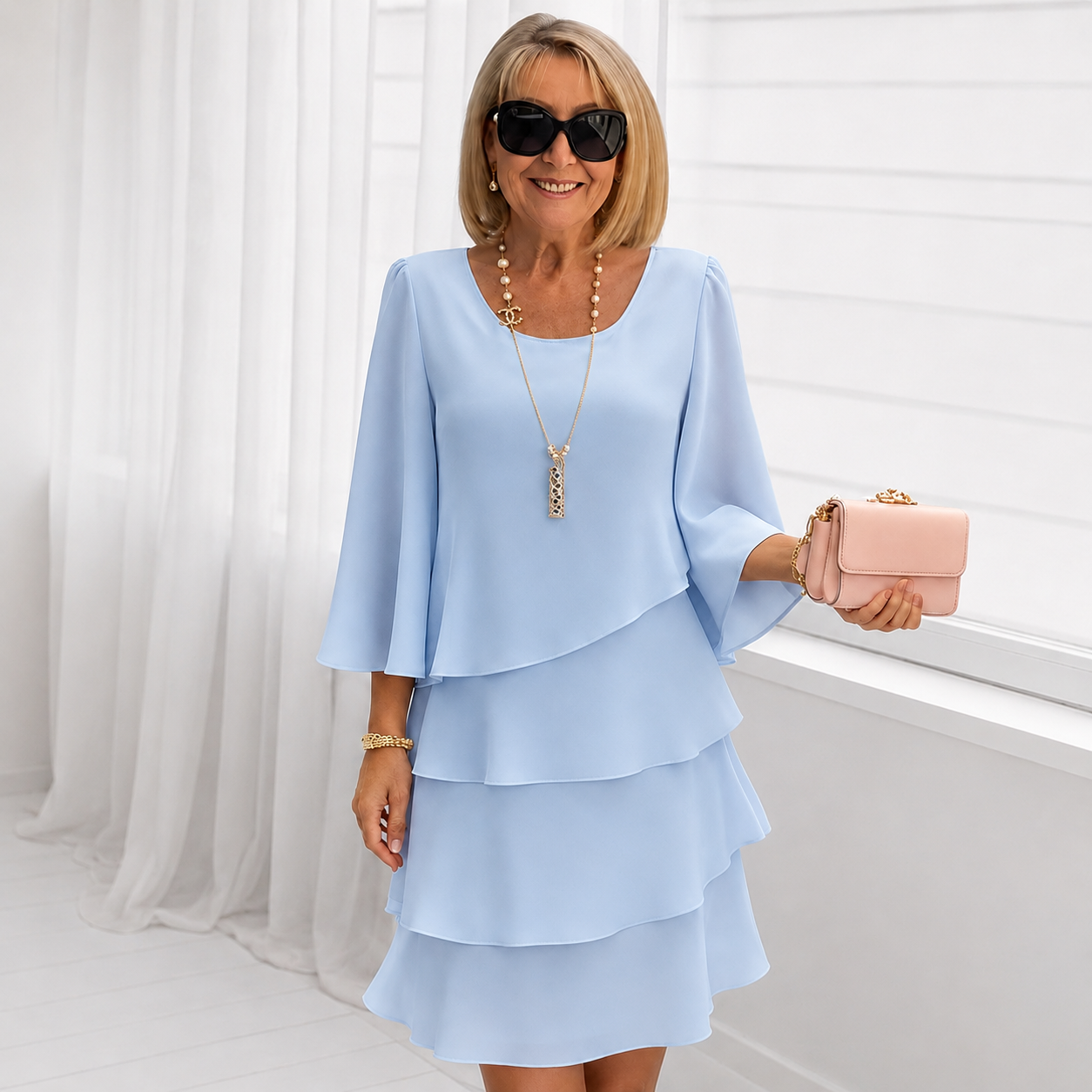 Catherine™ Abito Elegante Con Volant