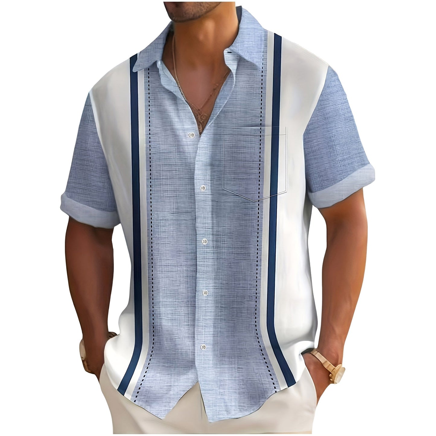 Liam | Camicia a righe da spiaggia